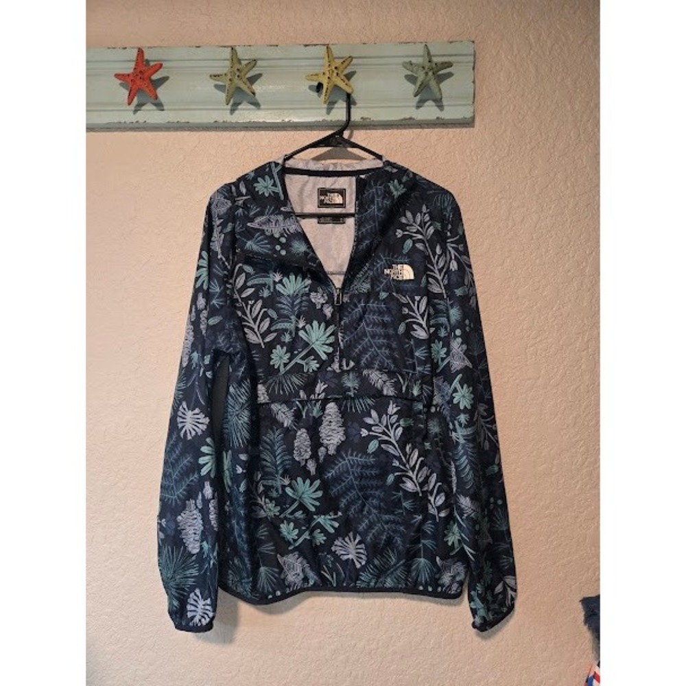 North Face Floral Mens Pullover Windbreaker